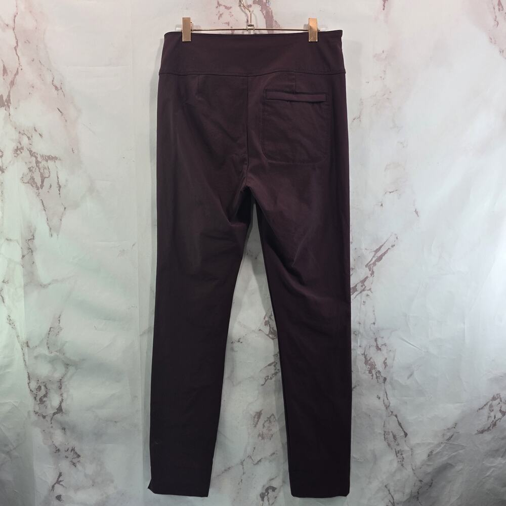 Athleta Pants Womens 8 T Tall Red Wander Slim Ankle Maroon Pull On Zip